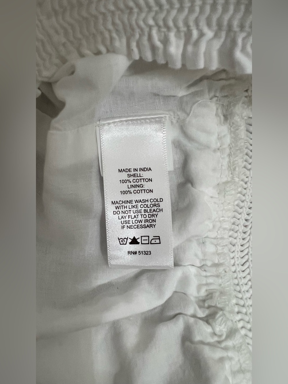 1. State White Smocked Hem Sleeveless Top Woman’s Size Small - Picture 7 of 8